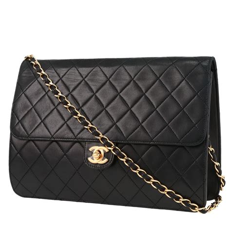 borse donna pelle nera stile chanel